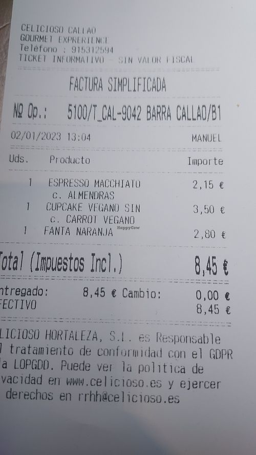 at Celicioso Callao in Madrid