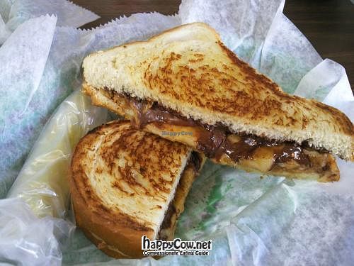 Nutty Monkey King (grilled Nutella, peanut butter and banana) at Valpo Velvet in Valparaiso