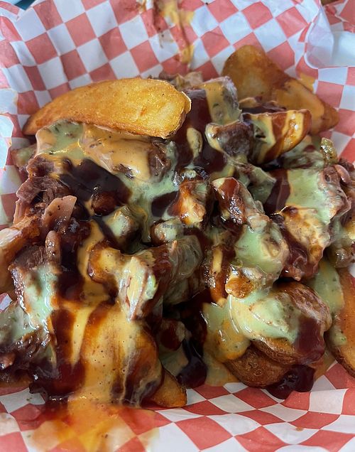 This is the End loaded fríes   at Twisted Plants in Cudahy