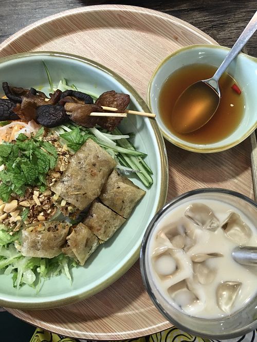 BBQ Delight and boba drink  at The Kind Bowl - Somerset in Central Singapore