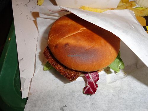 Risotto burger at Royal Frituur in Bruges