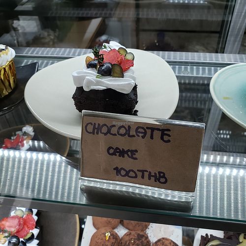 chpcolate cake at Annie in Koh Samui