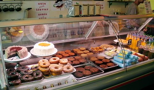 Gopals cakes and burgers.  at Gopal - Vegan Deli in Barcelona