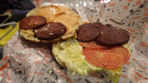 Chorizo sandwich at Gopal - Vegan Deli in Barcelona