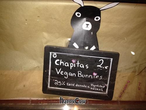 Gopal storefront window display at Gopal - Vegan Deli in Barcelona