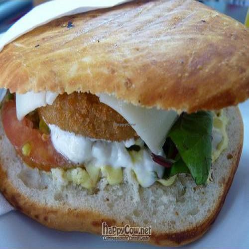 'Chicken' burger at Gopal - Vegan Deli in Barcelona