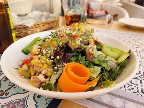 Der Rote Beete Ravioli Salad in der Veganen Option - top! #Veganuary at Zer0 in Manacor