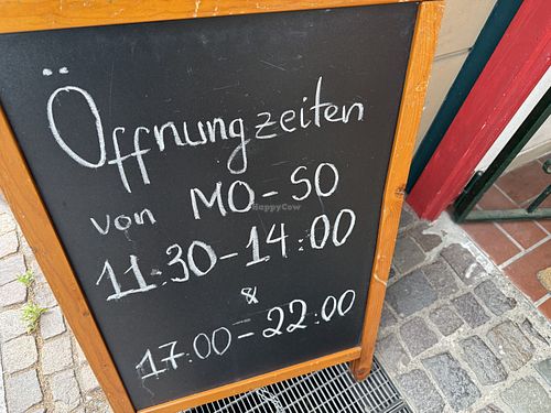 sign  at Ong Tao Vegan in Frankfurt