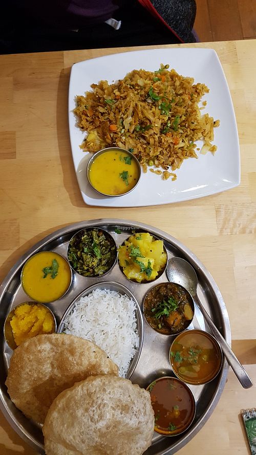 Thali and Khuto parota.  at Shivalli in Leicester