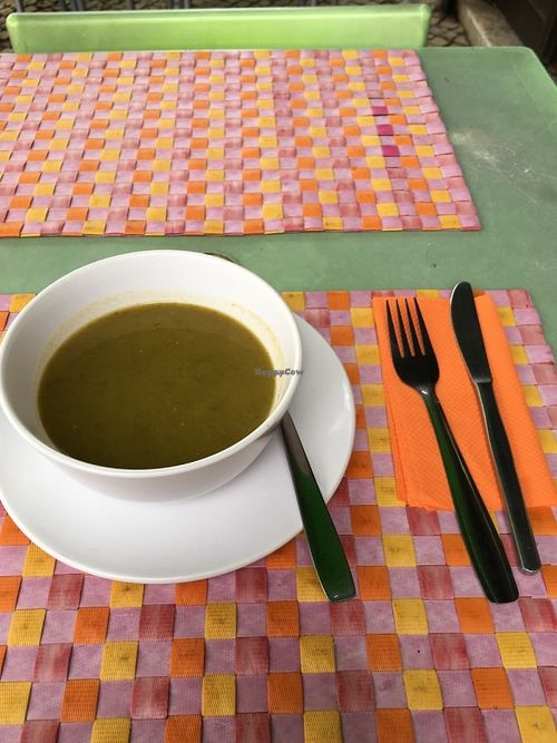Spinach soup at Sabor Superior in Alges