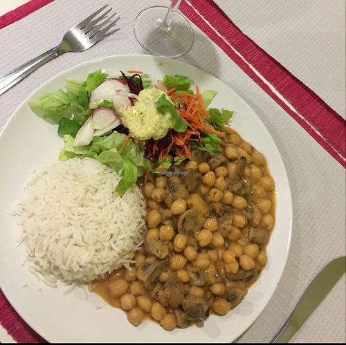 chickpea stroganoff- out of this world! great flavor at Sabor Superior in Alges