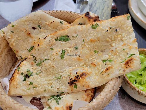 Garlic naan vegan! at Munch Box by Nidhi in Bangkok