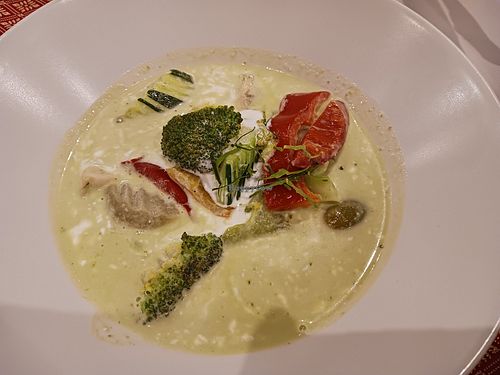Vegetable Thai green curry at Siam Beach in Altea