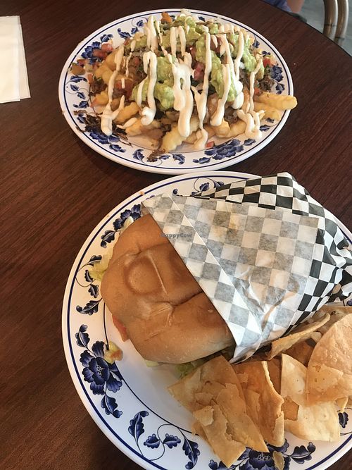 Nachos and Torta (cauliflower)  at Vegan by El Zamorano in Costa Mesa