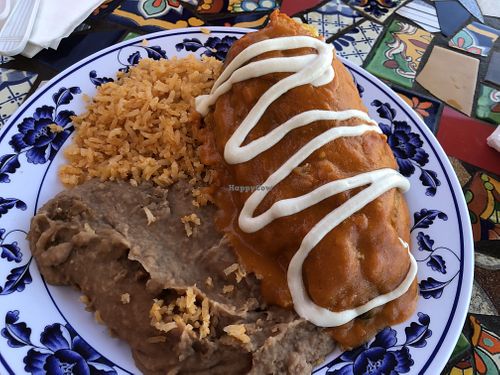 Chile Relleno was amazing! at Vegan by El Zamorano in Costa Mesa