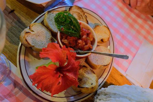 Bruschetta at Sobre Las Olas in Cahuita