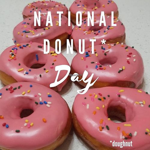 Raspberry Icing with Sprinkles  at Park Street Doughnuts  in Bowling Green