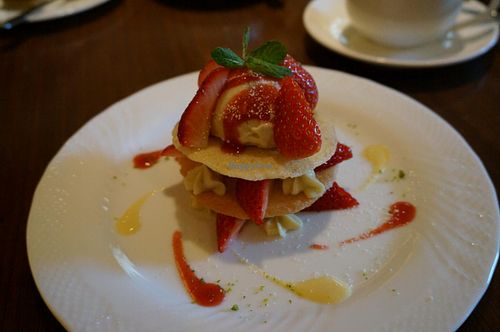 Strawberry Florentine 1400yen with drink. at Green Italian TORCIA - Shinjuku in Tokyo