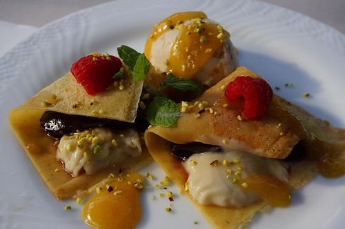 Vegan Fig Crepe with Vegan Ice-cream (Seasonal) at Green Italian TORCIA - Shinjuku in Tokyo