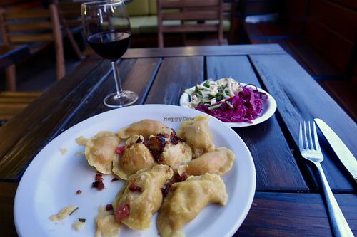 Vegan pierogi  at Glonojad in Krakow