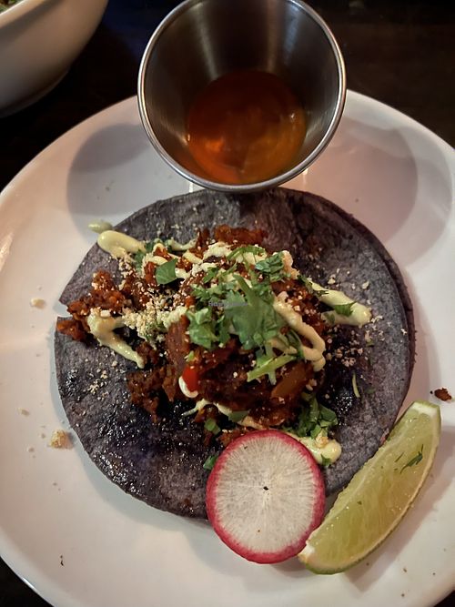 Street taco at Plant Based Papi - Fortune in Portland
