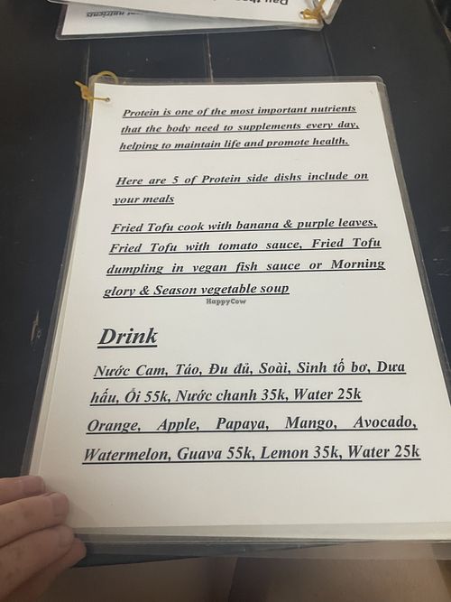 Front page of menu. You get a lot of food with your order, so order small if you are not a BIG eater lol    at Katze Vegan & Vegetarian  in Hanoi