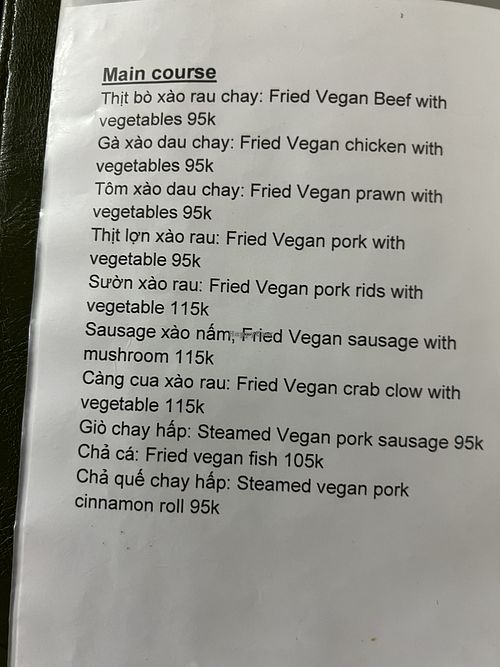 Menus page 3  at Katze Vegan & Vegetarian  in Hanoi