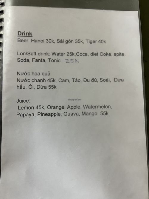 Menu page 5  at Katze Vegan & Vegetarian  in Hanoi