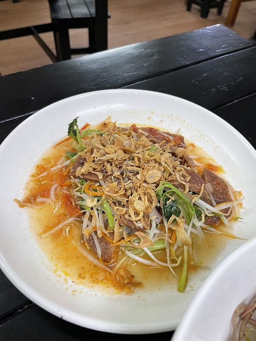 Vegan pork and vegetables  at Katze Vegan & Vegetarian  in Hanoi