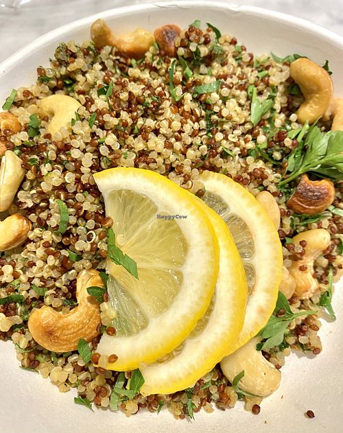 Quinoa tabbouleh—very tasty side at Plant Nation in Oakland