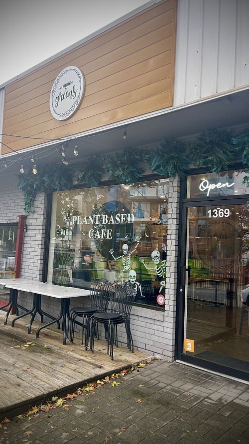 Front  at Grounds & Greens Cafe in White Rock
