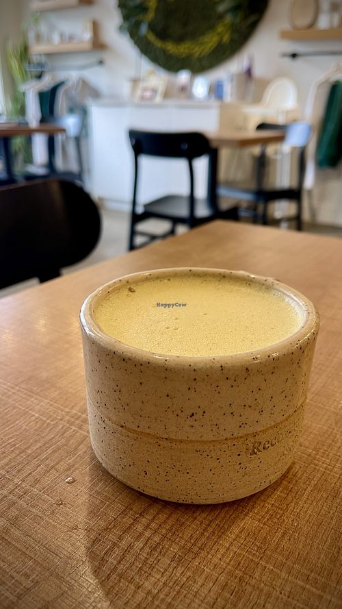 Golden milk  at Grounds & Greens Cafe in White Rock