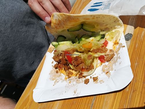 "Gyros" from Vegan Junk Food at Vegan Sunday Market in Budapest