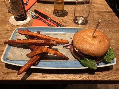 Vegan burger  at Güterhof in Schaffhausen