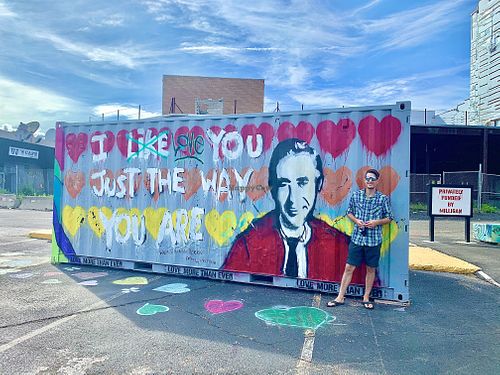 Murals in the lot at Nutty Bunny in Norwalk