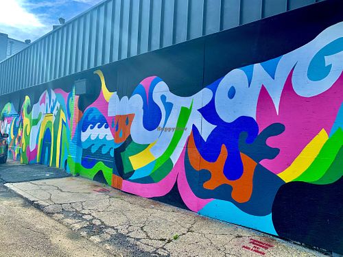 Murals in the lot at Nutty Bunny in Norwalk