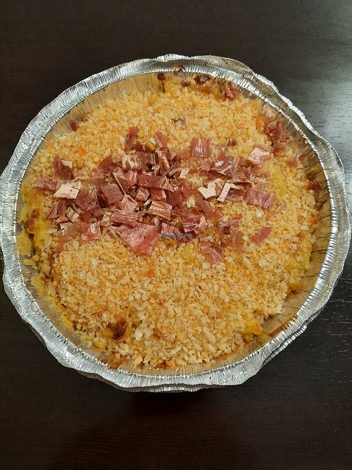 Mac n cheese take-out at Neon Tiger in Charleston