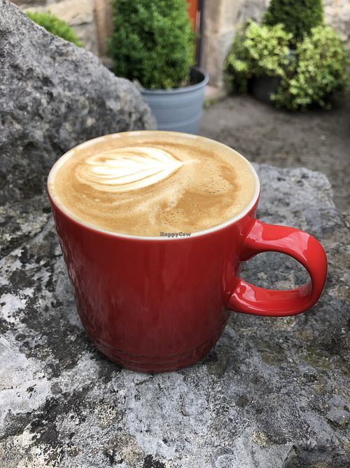 Oat latte at Plant & Planet in Castleton