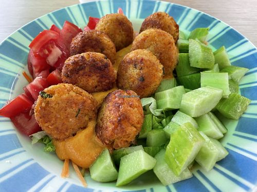 Uninspired Falafel  at Freeduchio in Batumi