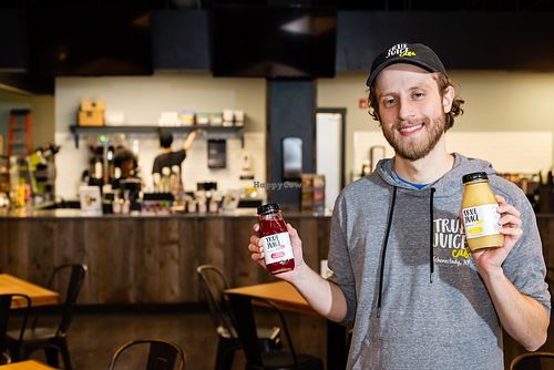 owner David Kosineski at True Juice Cafe in Schenectady