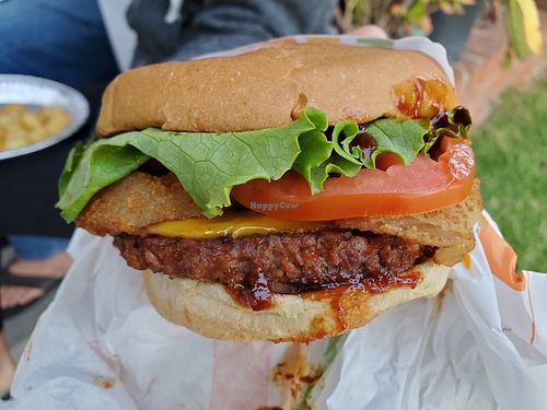 Rambler burger at Plant Power Fast Food - Brookhurst in Fountain Valley