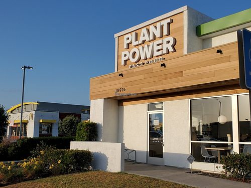 Location next to McDonald's at Plant Power Fast Food - Brookhurst in Fountain Valley