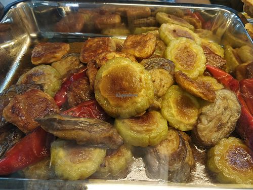 Yong tau foo - bittergourd and chilli at ZhenSu Vegetarian 珍素云吞面 in West Singapore