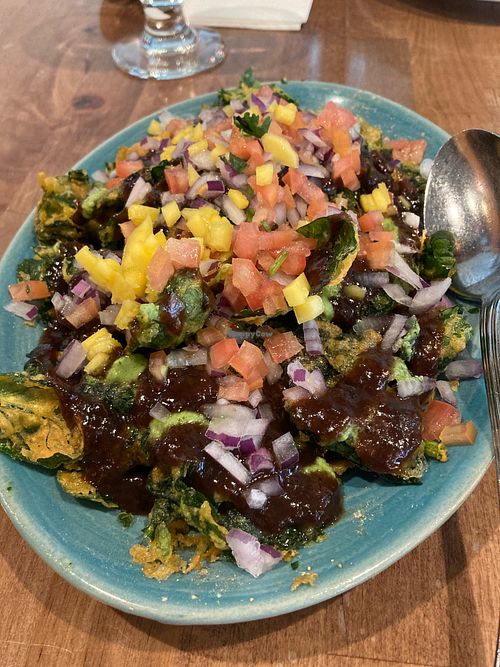 Palak chaat at Woodlands in Gaithersburg