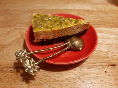 passion fruit cheese cake at iVegan Supershop Westlake Hanoi - Healthy Plant Based Cafe in Hanoi