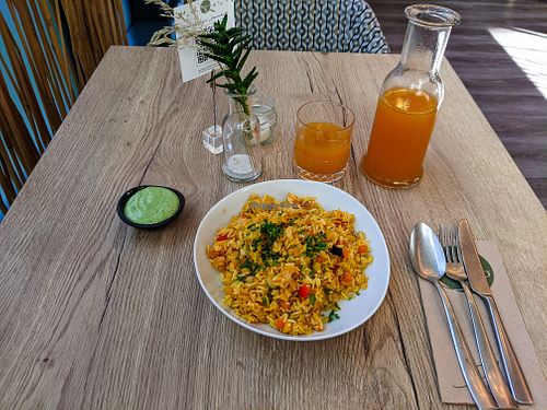 Vegan paella at Kulinario at Kulinario Herrenstraße in Linz