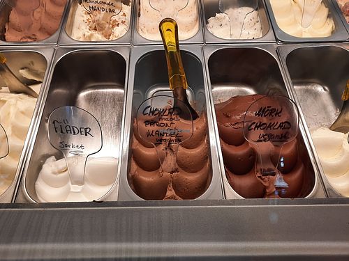 Many vegan flavors at Glassmakeriet in Ystad