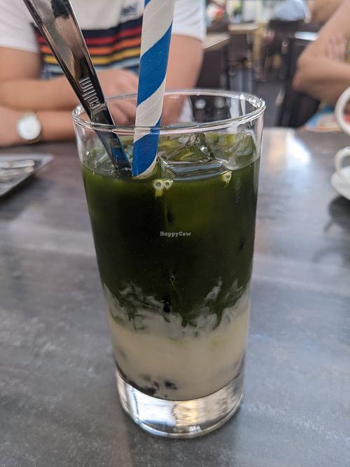 Matcha bubble tea - amazing! at Vevi in Vienna