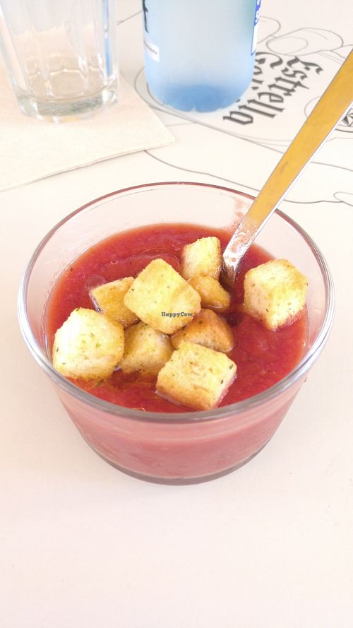 Gazpacho de frutos rojos. at Sweet Marine in Valencia