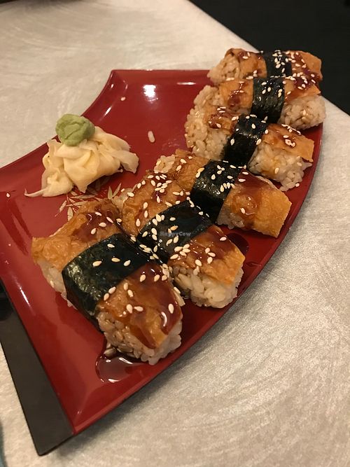 Vegan eel sushi at The Vegetable Garden in Silver Spring